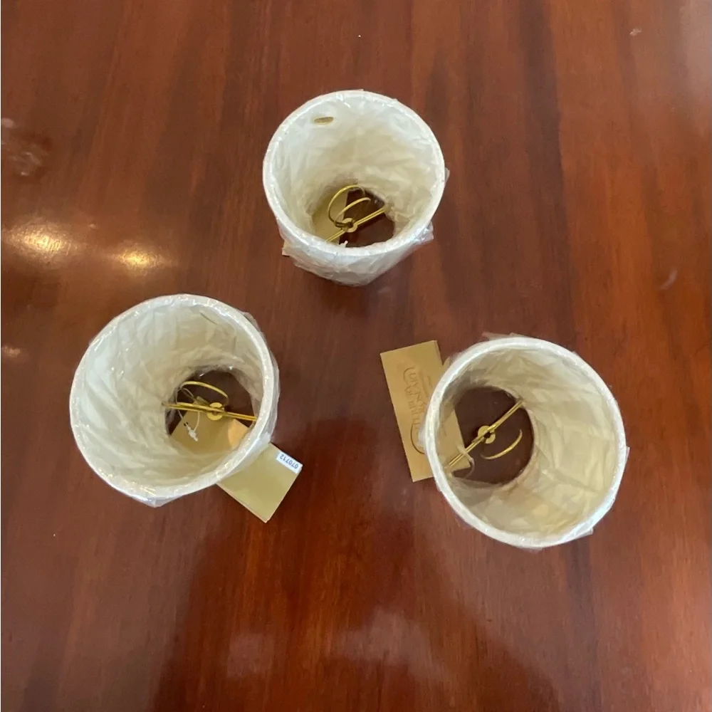NWT-3 CANTERBURY by ROSEART EGGSHELL LINED CHANDELIER/SCONCE SHADES - Picture 3 of 5